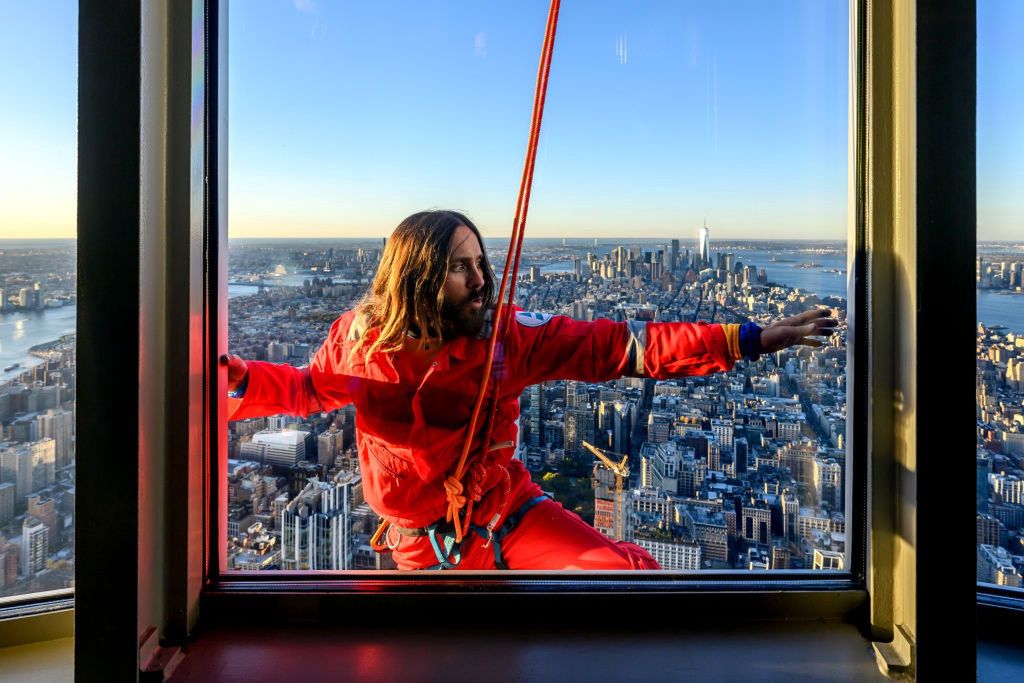 Jared Leto at the Empire State Building