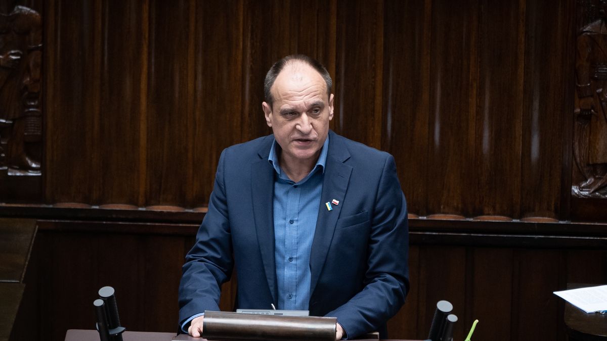 Na zdjęciu Paweł Kukiz na mównicy sejmowej