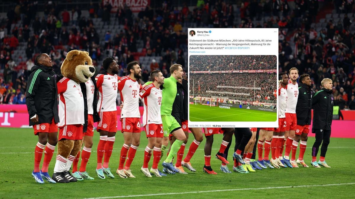 Piłkarze Bayernu Monachium/ Sektor fanów Bayernu 