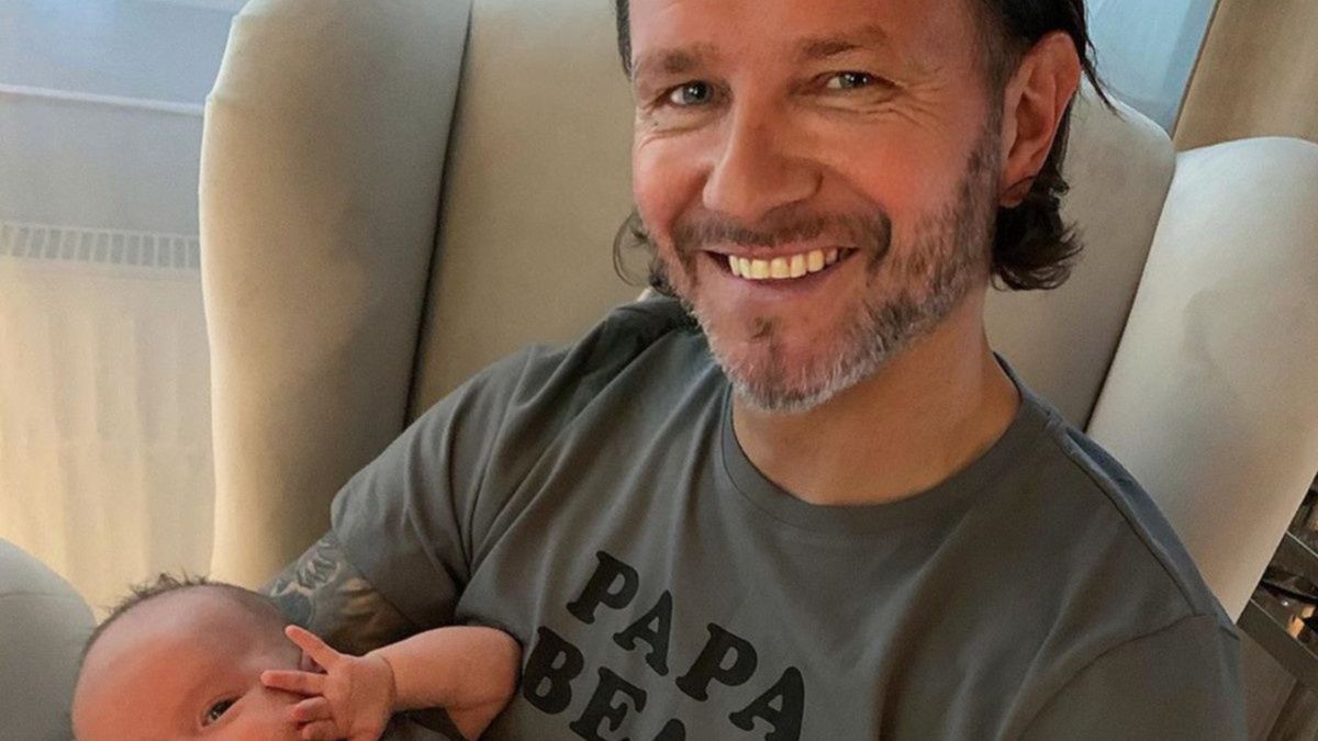 Radosław Majdan z synem