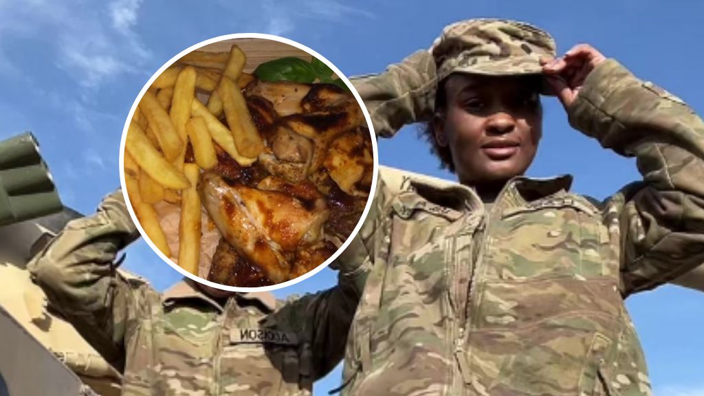 Żołnierka zachwyca się polskim jedzeniem
