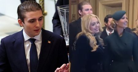 Barron Trump zrobił psikusa siostrom podczas inauguracji. Wszystko zarejestrowały kamery