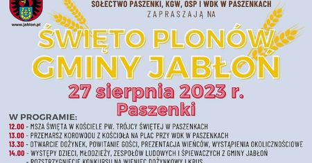 Dożynki w Paszenkach 2023. Wystąpią: Casandra i Mr. Max, Prezydent, Cookies Band
