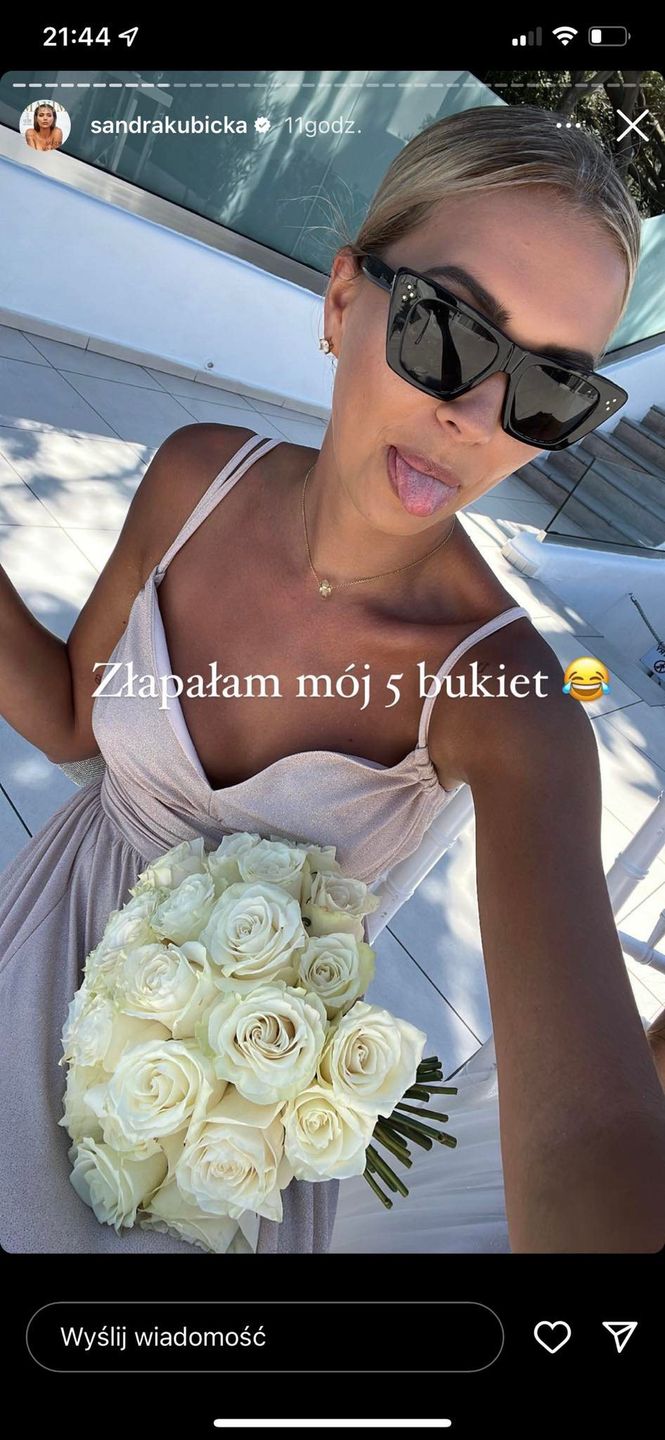 Screen z InstaStories Sandry Kubickiej