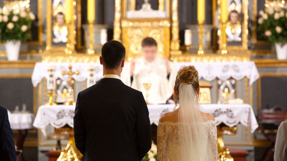 Priest celebrate wedding mass at the church
Pawel Horosiewicz
wedding, priest, mass, golden, couple, married, bride, white, groom, young, beauty, newlywed, happy, people, female, adult, love, celebration, happiness, rings, romantic, dress, two, sacred, church, candle, jesus, religion, tradition, alter, chapel, faith, inside, altar, gold, heavenly, sign, spiritual, heaven, light, communion, cross, christian, catholic, ceremony, god, holy