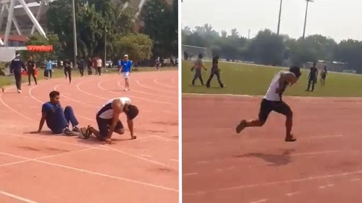 Niecodzienny finał biegu na 100 metrów