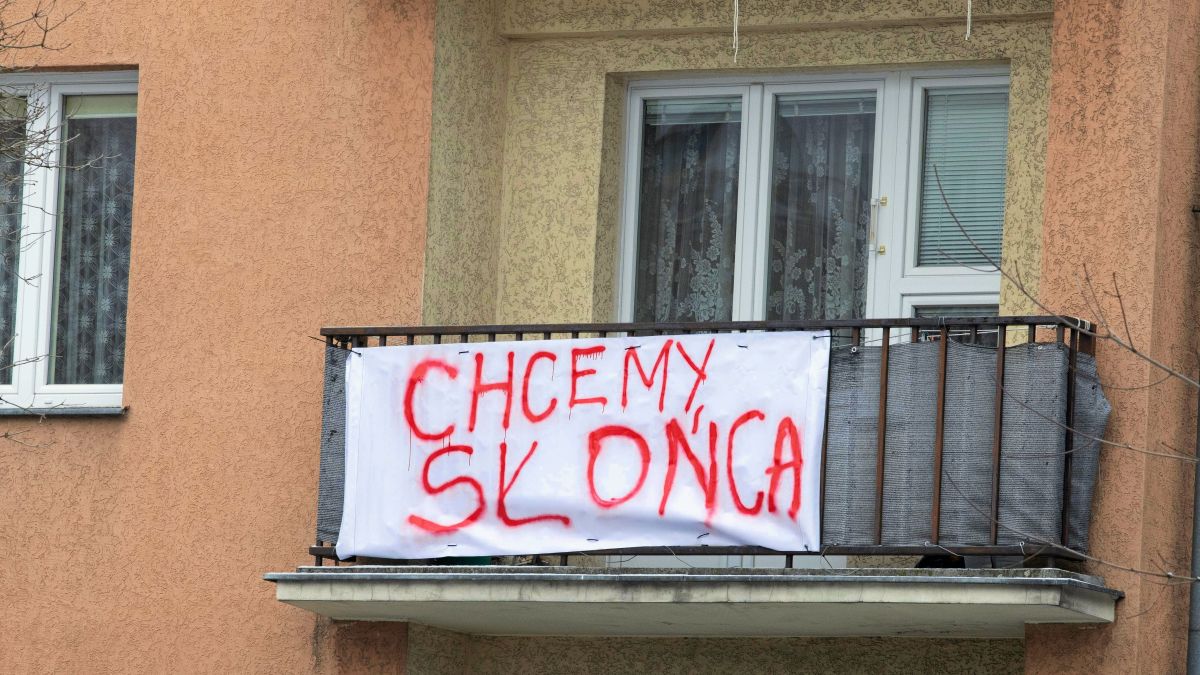 Protest mieszkańców bloku przy ul. Niemcewicza w Bydgoszczy