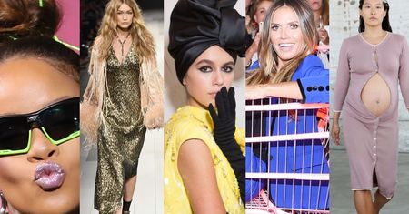 Tak wyglądał tydzień mody w Nowym Jorku: debiut córki Cindy Crawford, Rihanna na motorze, Gigi bez buta, modelka w ciąży... (ZDJĘCIA)