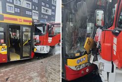 To był moment. Na nagraniu widać potężne uderzenie w autobus