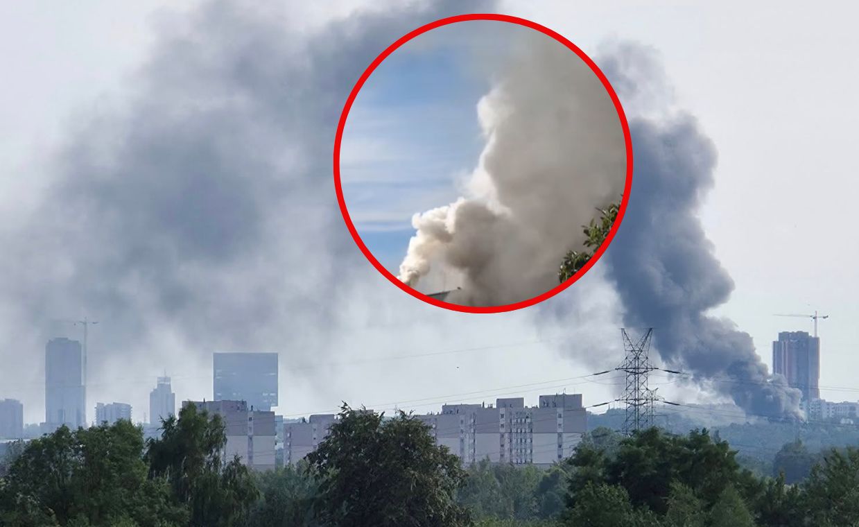Płonie hala w Siemianowicach Śląskich. Kłęby dymu nad miastem