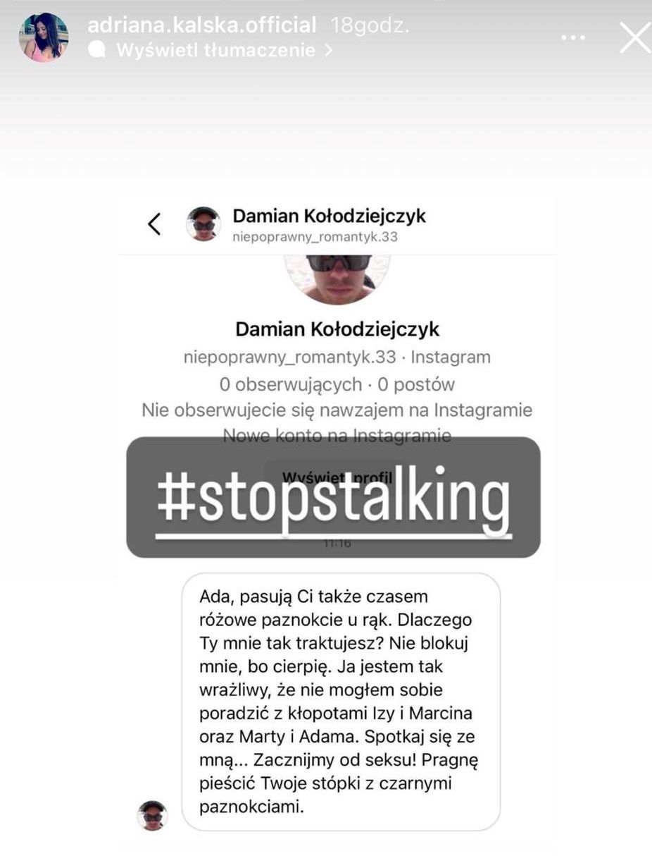 Adriana Kalska ma stalkera. Ujawniła treść niepokojącej wiadomości