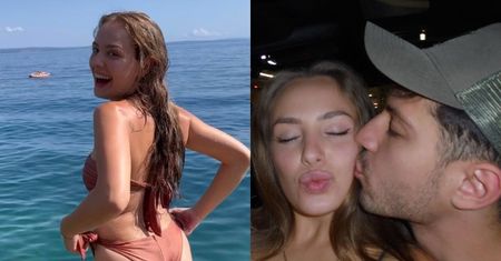 Wiktoria Gąsiewska w bikini wygina się w na chorwackich wczasach i próbuje robić szpagat, wskakując do wody (FOTO)