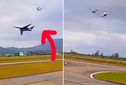 Groźny manewr na lotnisku. Pilot robił, co mógł