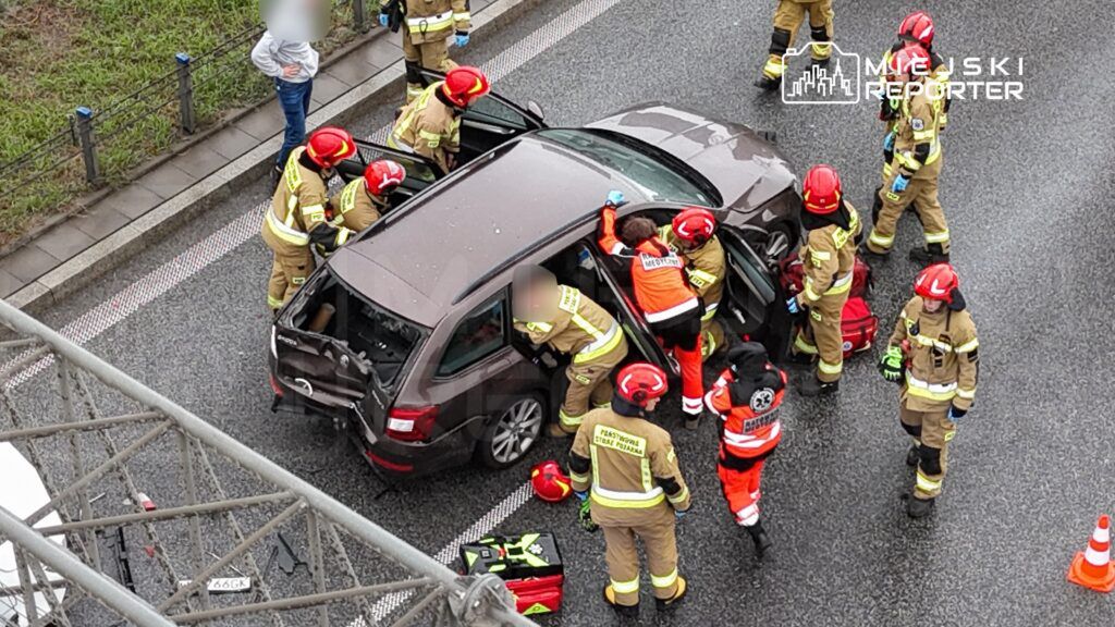 Warszawa: Karambol na trasie S8. 4 osoby ranne! Duże utrudnienia w ruchu