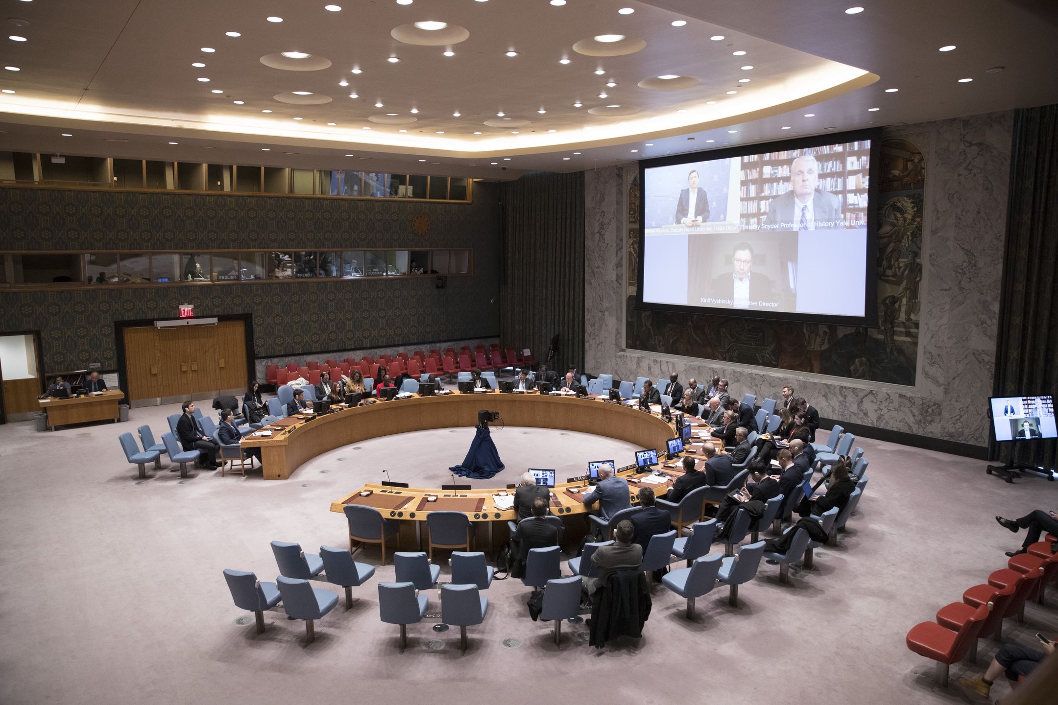NEW YORK, NY - MARCH 14: A U.N. Security Council meeting on Ukraine issue is held at UN headquarters on March 14, 2023 in New York City. (Photo by Liao Pan/China News Service/VCG via Getty Images)
