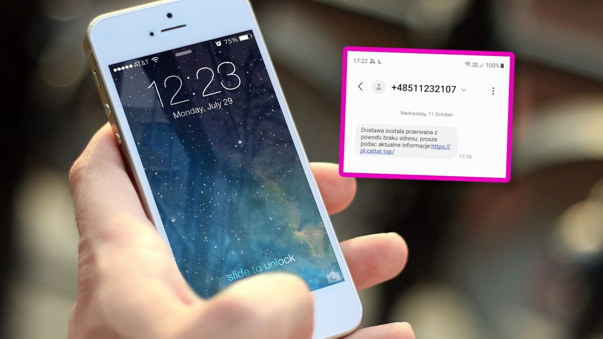 Fałszywy SMS o paczce