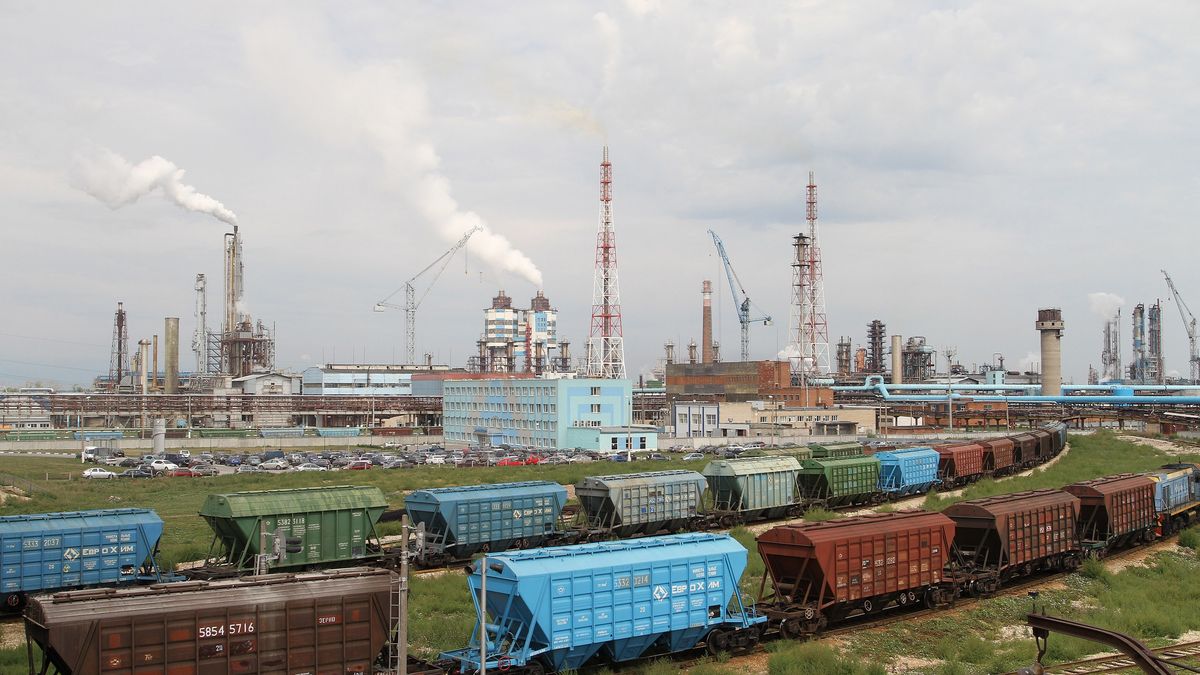 Na zdjęciu fabryka nawozów w Nowomoskowsku w Rosji