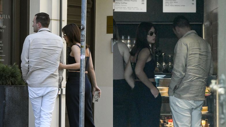 Klaudia Halejcio z partnerem