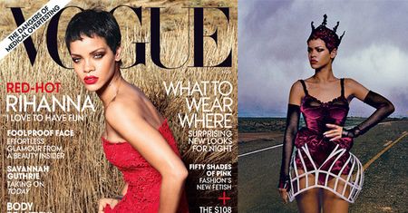 Rihanna w sianie na okładce "Vogue'a"! (FOTO)