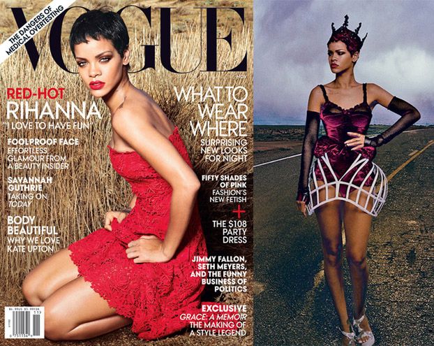 Rihanna w sianie na okładce "Vogue'a"! (FOTO)