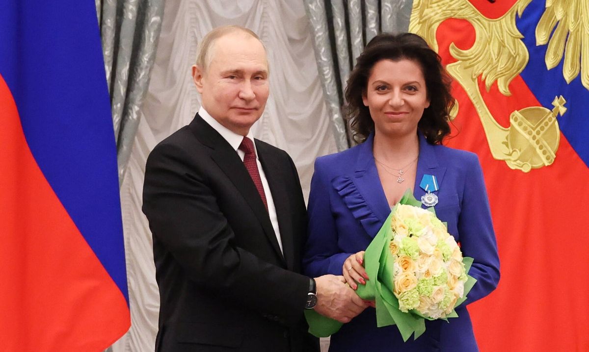 Władimir Putin i Margarita Simonian, redaktor naczelna telewizji RT