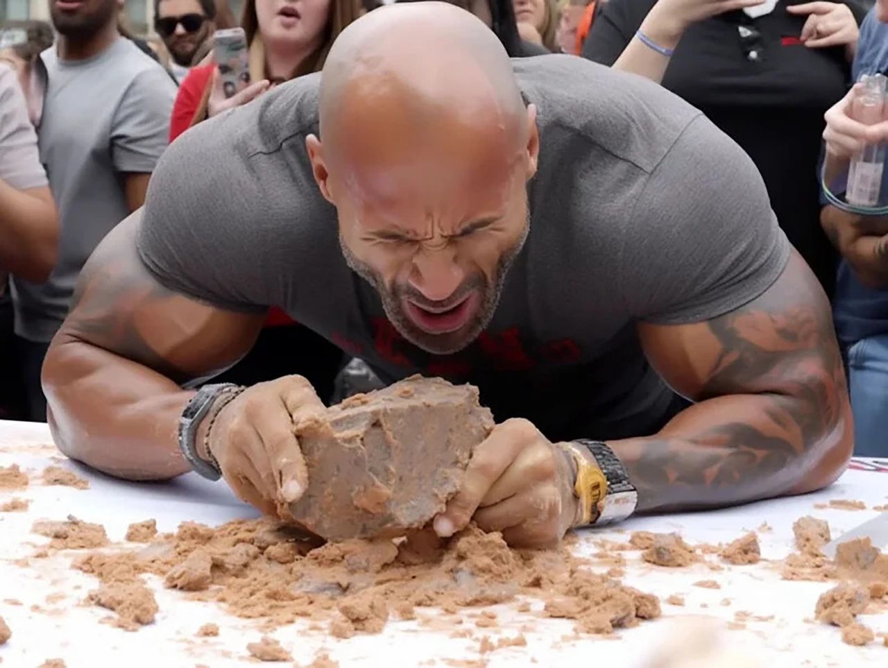 Fałszywy Dwayne Johnson.