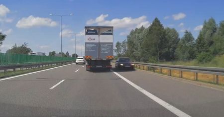Drogą ekspresową S7 pod prąd. Policja publikuje nagranie