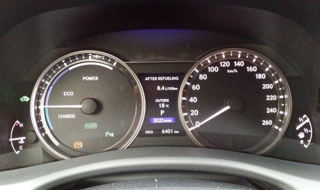 Lexus GS300h - tryb eco