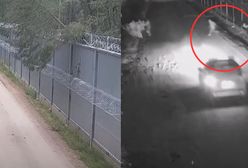 Zrzucili drzewo na płot i rzucali kamieniami w strażników. Nagranie z granicy
