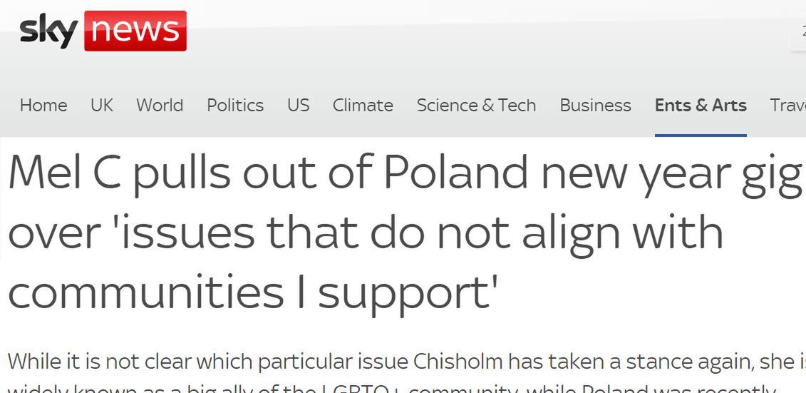 Tak o Polsce i Melanie C pisze zagranica