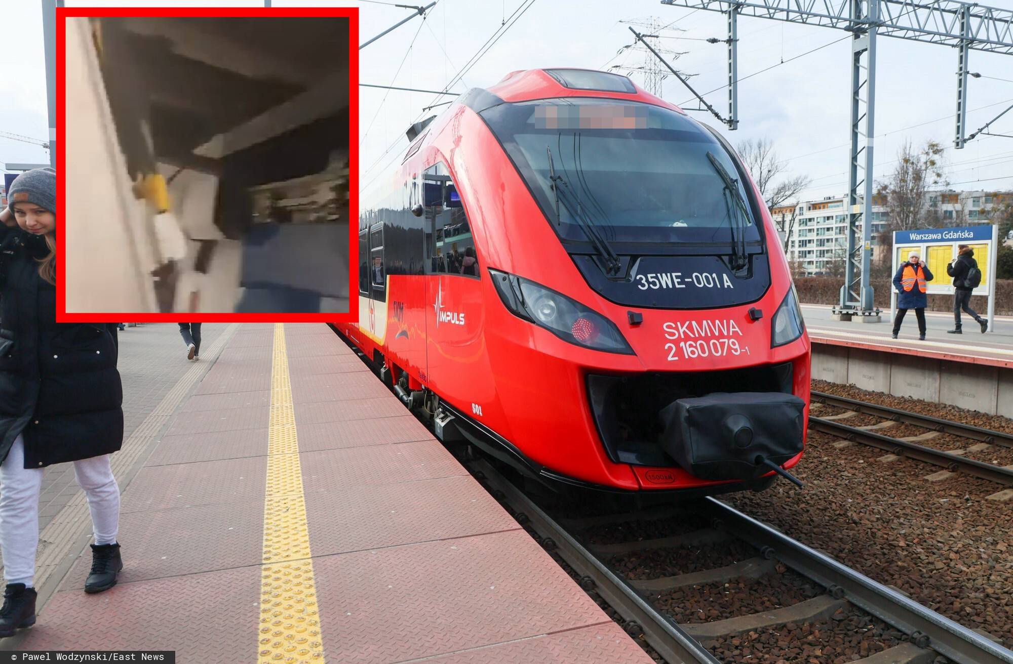 Na pasażerów pociągu PKP spadł sufit