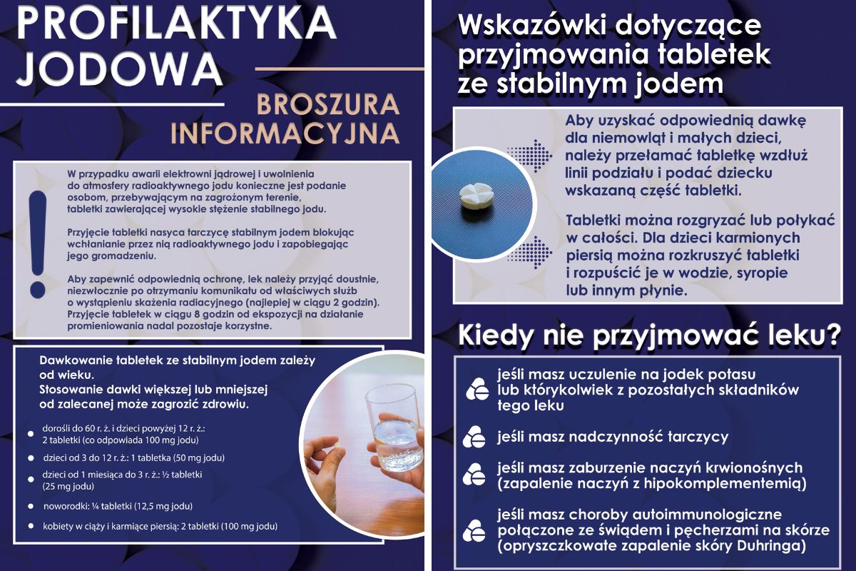 MSWiA opublikowało broszurę dotyczącą jodku potasu z informacją o dawkowaniu leku