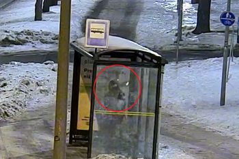Rozbił szybę na przystanku. Wszystko się nagrało
