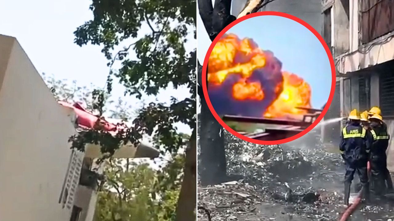 Samolot wbił się w budynek. Nagrania z momentu katastrofy w Indiach