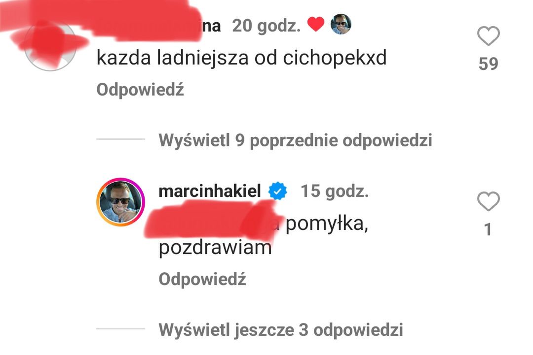 Marcin Hakiel na Instagramie