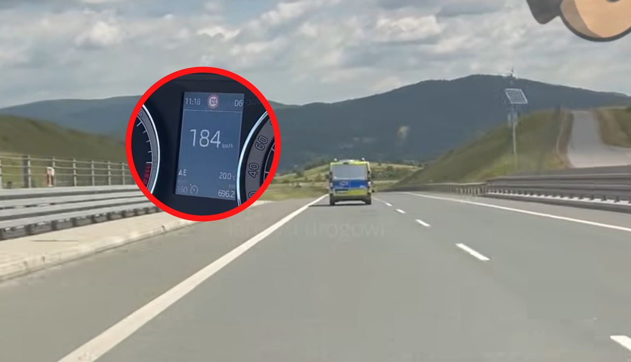 Nagrał radiowóz na Zakopiance. Mamy komentarz policji