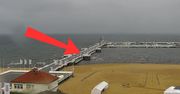 Kamera pokazała molo w Sopocie o 8:21 rano w niedzielę. Co za scena