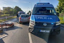 Motocyklista zderzył się z radiowozem. Mężczyzna nie żyje