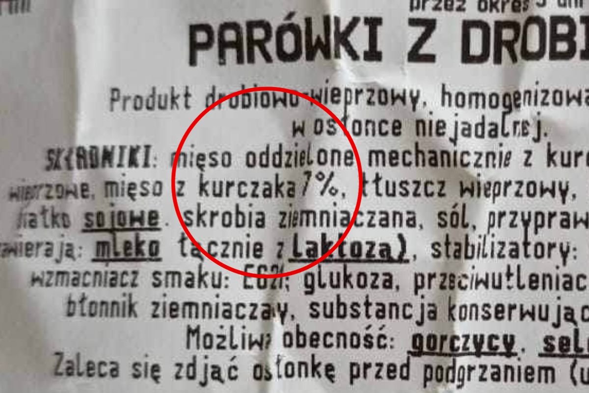 Katarzyna Bosacka pokazała parówki, które mają 7 proc. mięsa w składzie