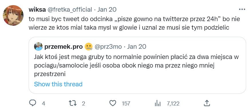 Przemek Pro o osobach otyłych