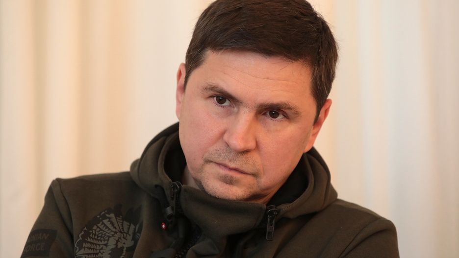 KYIV, UKRAINE - NOVEMBER 22, 2022 - Adviser to the head of the Office of the President of Ukraine Mykhailo Podolyak is pictured during an interview with the Ukrinform National News Agency, Kyiv, capital of Ukraine. (Photo credit should read Hennadii Minchenko / Ukrinform/Future Publishing via Getty Images)