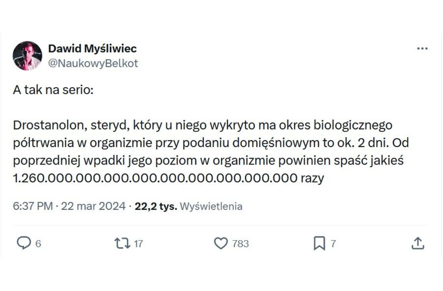Dawid Myśliwiec o słowach Roberta Karasia dotyczących dopingu
