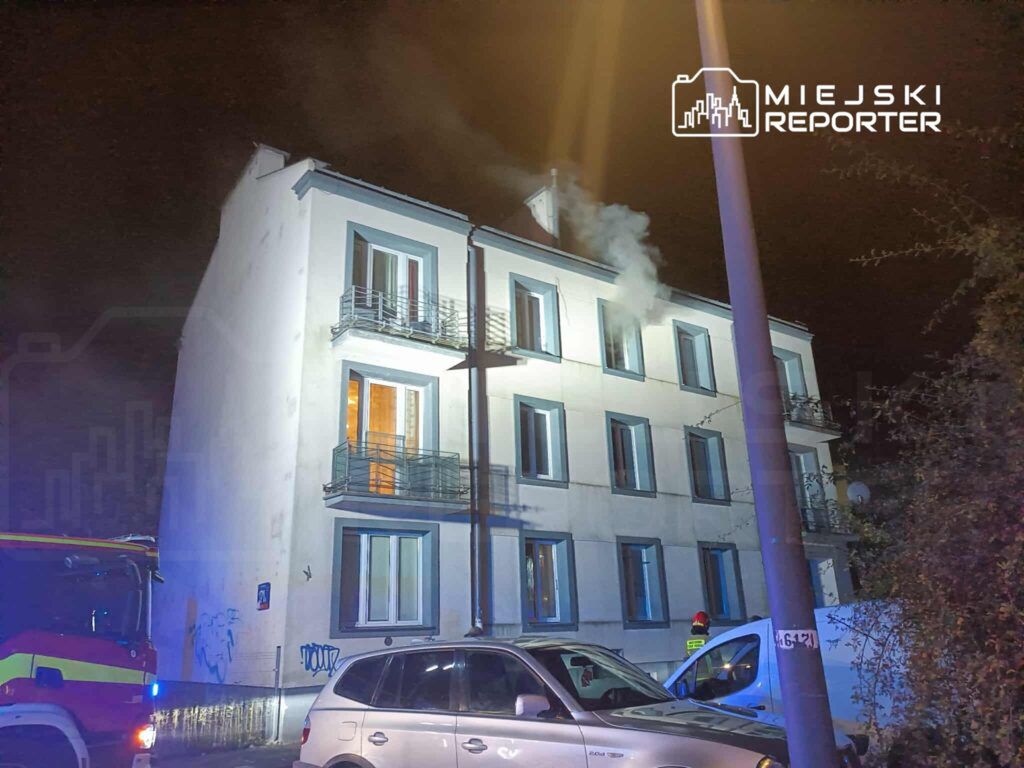Warszawa: Pożar mieszkania na Grochowie