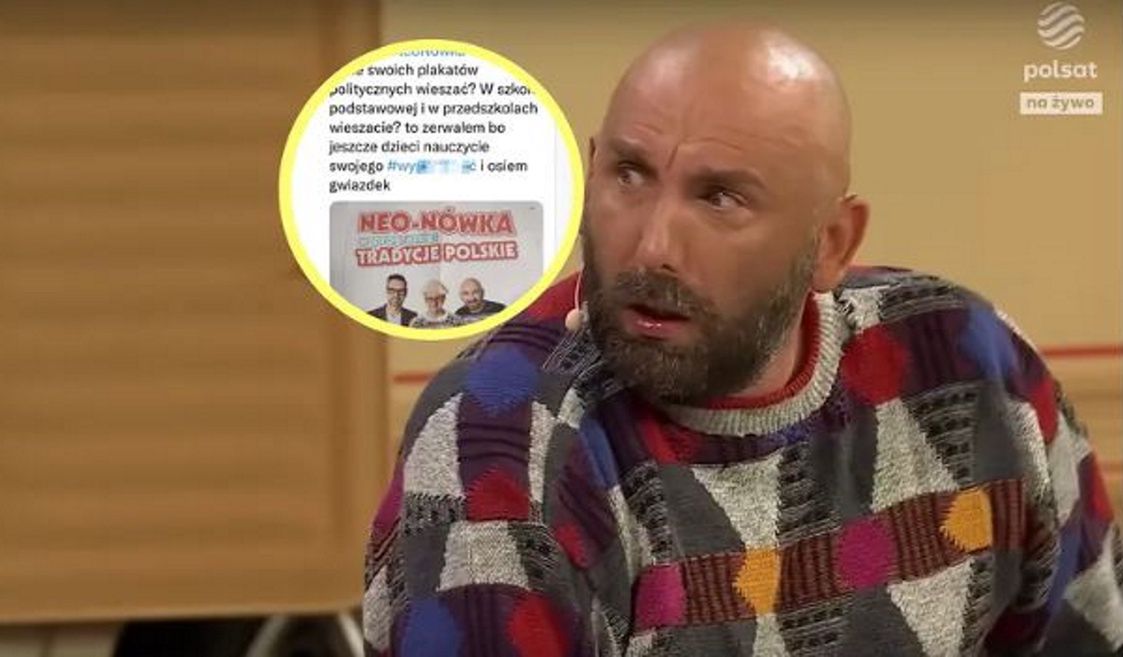 Zerwał plakat Neo-Nówki. Tak zareagował kabaret