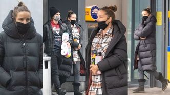 Ciężarna Agnieszka Włodarczyk i Robert Karaś załatwiają sprawunki na mieście (ZDJĘCIA)