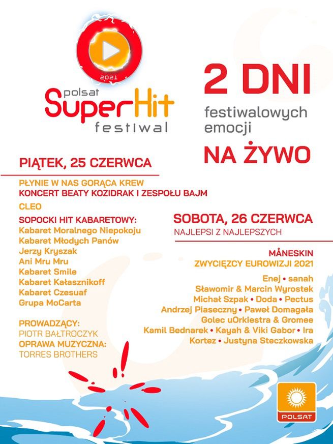 Program Polsat SuperHit Festiwal 2021