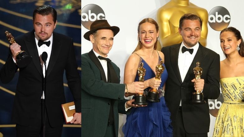 Leonardo DiCaprio z upragnionym Oscarem