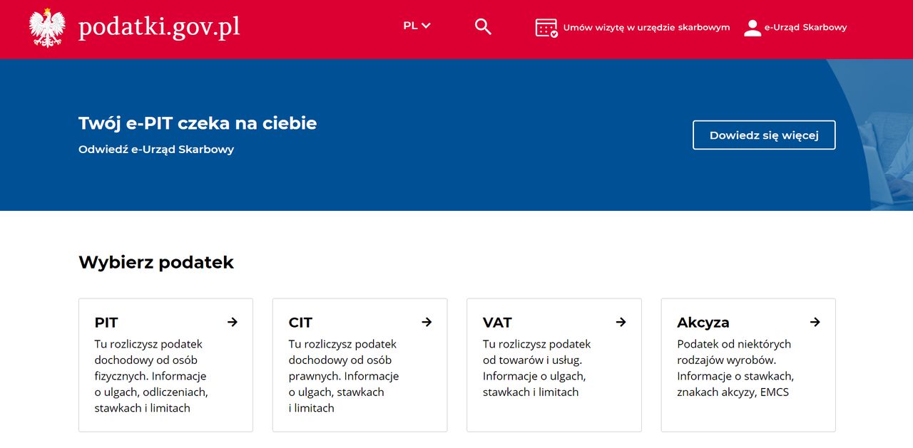Twój e-PIT czeka w sieci, źródło: podatki.gov.pl