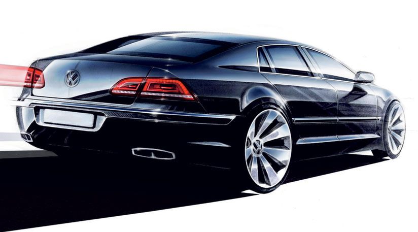 Volkswagen Phaeton 2011- pierwsze szkice obecnej generacji