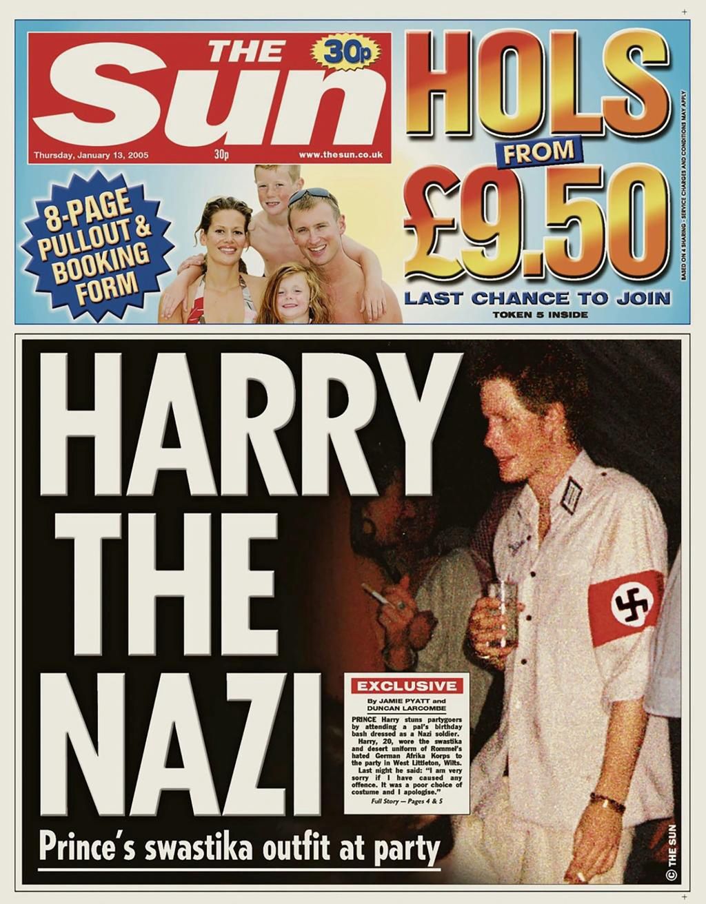 Książę Harry w stroju nazisty